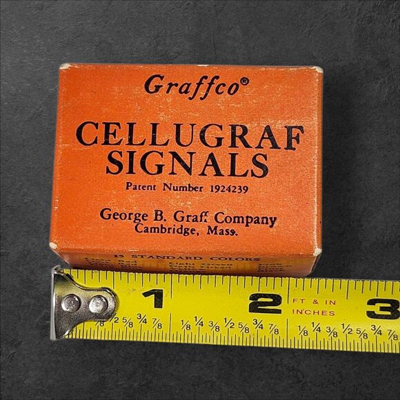 Vintage Graffco Cellugraf Signals Box Lt. Red No. 80 (~75 pcs) Cambridge MA USA - Picture 9 of 11